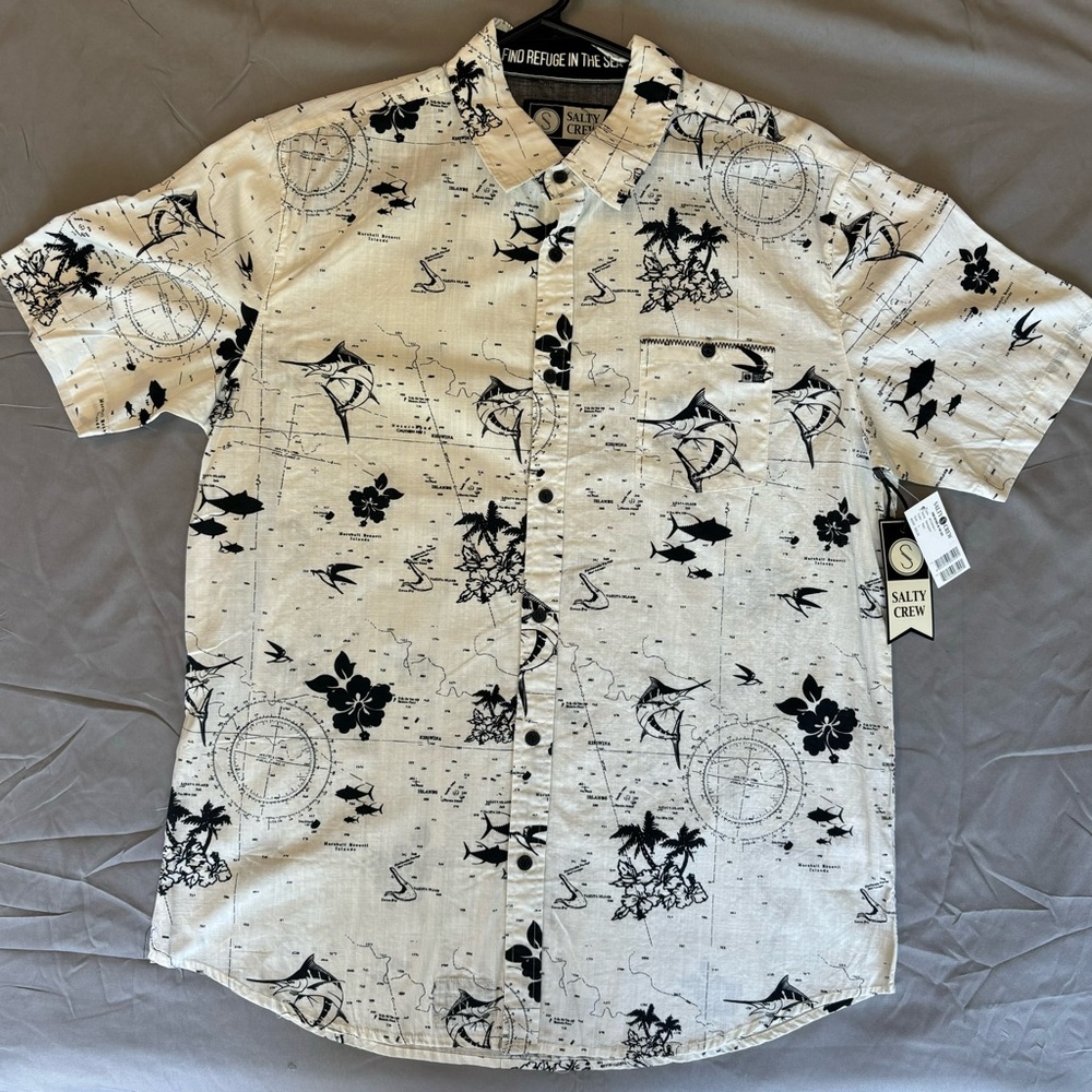 Brand new Salty Crew button down shirt.